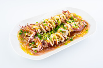 Steamed squid with vermicelli