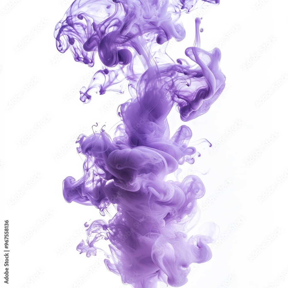 Aufkleber an abstract violet smoke image with a purple cloud on a transparent background.