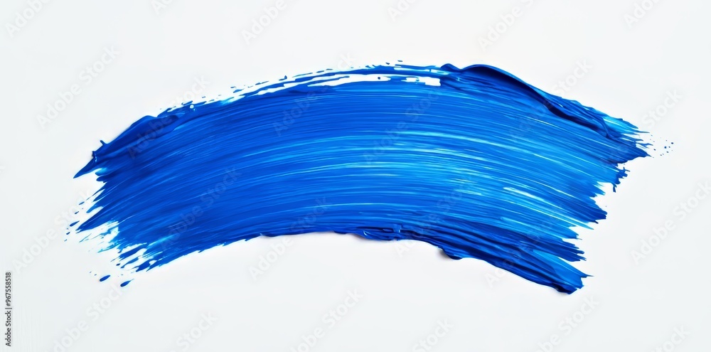 Canvas Prints Cerulean blue brush splashes isolated on transparent PNG. Dark blue ink brush strokes on transparent PNG.