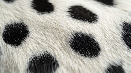 Close-Up Background of Dalmatian Fur with Black Spots