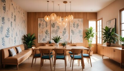 Photo interior modern design room 3d illustration;