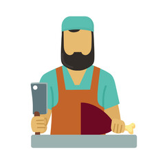 Butcher icon clipart avatar logtotype isolated illustration