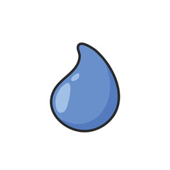 water drop in outline flat vector design.