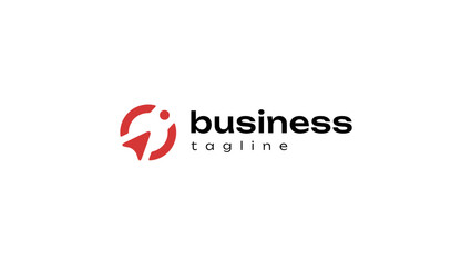 Business Logo with Red Icon