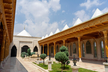 Traditional Arabic building with nice roof and pillars