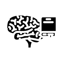 books brainstorm glyph icon vector. books brainstorm sign. isolated symbol illustration