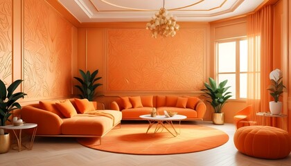 Photo interior modern design room 3d illustration;