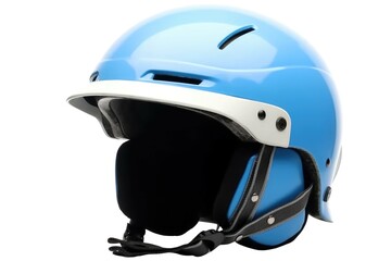 Fototapeta premium Realistic Blue Biker Helmet Element Png for Protection and Safety.