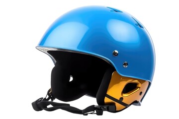 Fototapeta premium Realistic Blue Biker Helmet Element Png for Protection and Safety.