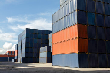 Containers in the port, Shipping & Transportation concept