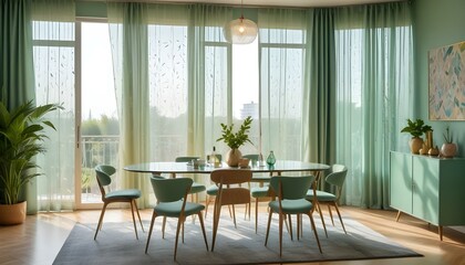 Obraz premium Photo interior modern design room 3d illustration;