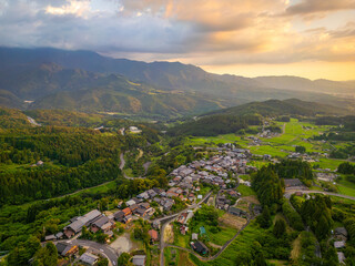 Magome, Japan in the Kiso Valley during summertime along the Nakasendo Trail