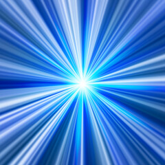 Fototapeta premium 青い放射光