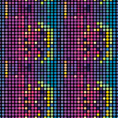 Obraz premium Optical illusion created with multi-colored dots. Seamless pattern.