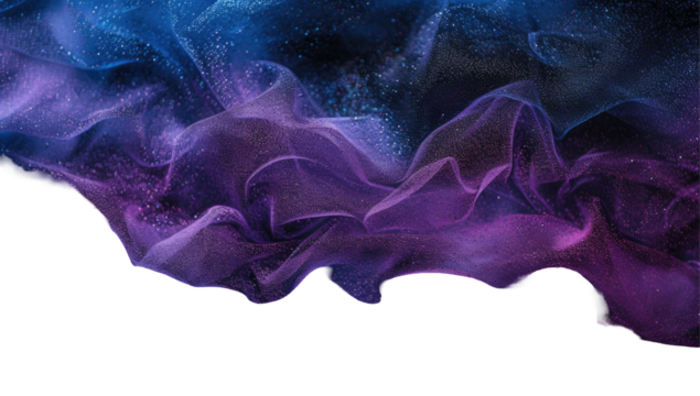 Purple wave isolated on png background.