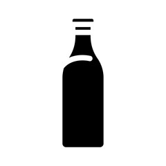 milk bottle glass package glyph icon vector. milk bottle glass package sign. isolated symbol illustration