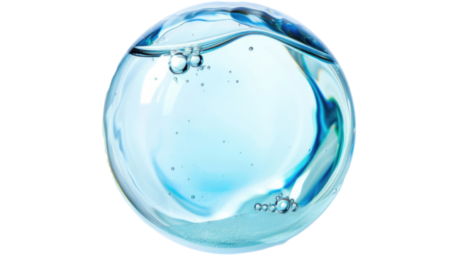 Clear water bubbles isolated photo png