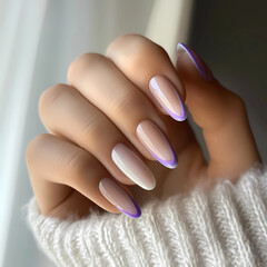 nail design with pastel gradient, perfect for a feminine and delicate look