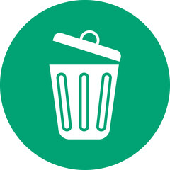 Recycling Bin glyph circle icon