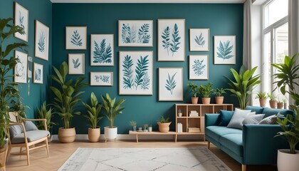 Photo interior modern design room 3d illustration;