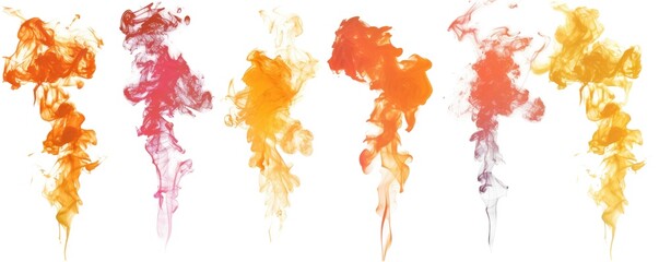 Obraz premium Set of Fire Flame Isolated Flat Png Vector.