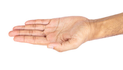 male hand sign on white background