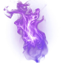 Fototapeta premium Droped shaped purple fire bonfire smoke flame.
