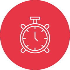 Alarm line circle icon