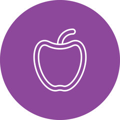 Apple line circle icon