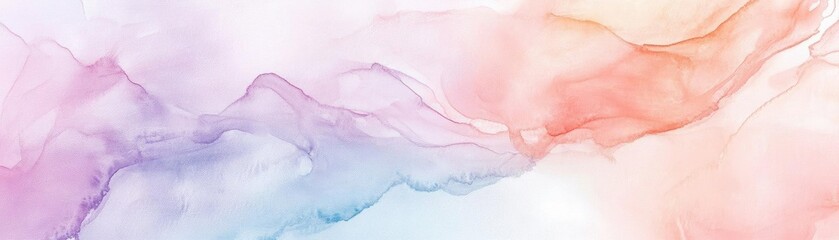 Fototapeta premium Soft watercolor abstract background featuring gentle hues of pink, blue, and purple, ideal for artistic and creative designs.