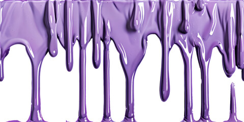 Naklejka premium Dripping purple liquid 3d render isolated on png background.