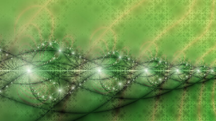 Abstract fractal pattern with flowing lines and lights