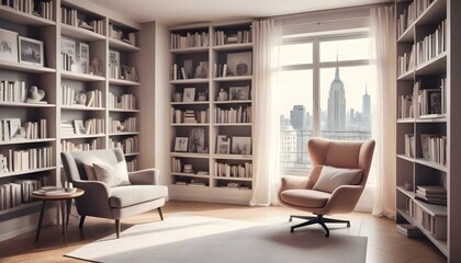 Photo interior modern design room 3d illustration;