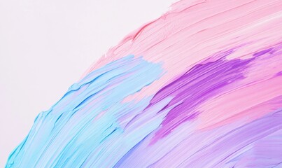 Fototapeta premium A brush stroke of paint with a pink, purple and blue hue 