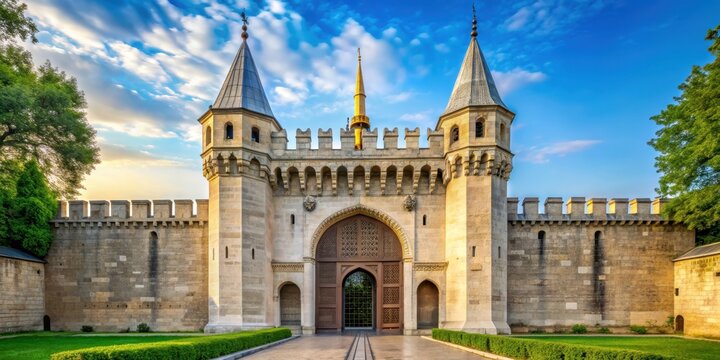 Entrance gate of Topkapi Palace in Istanbul, Turkey , Topkapi Palace, Istanbul, Turkey, entrance, gate, historic