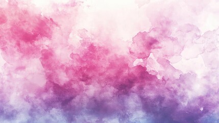 Fototapeta premium A vibrant watercolor background blending soft pink, purple, and white hues, ideal for creative and artistic projects.
