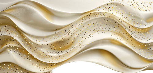 Beige Wave 3d isolated on png background.