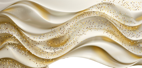 Beige Wave 3d isolated on png background.