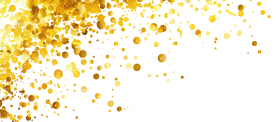 Golden Paint Splash isolated on png background.