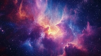 Naklejka premium As a supernova explodes, a bright galaxy illuminates the abstract illustration