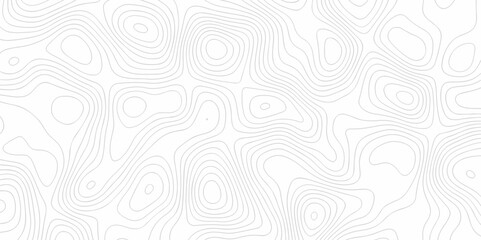 Landscape topography line map wavy texture design background. Abstract topo map seamless wave topography map pattern camping grid cartography diagram black and white geometric carve wave line. 