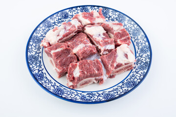 A plate of fresh beef ribs