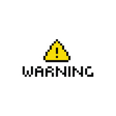 warning 8 bit icon danger Pixel art 8-bit for game