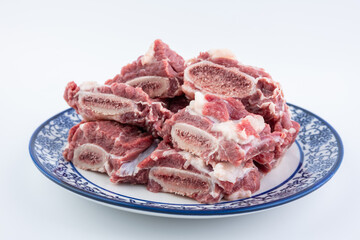 A plate of fresh beef ribs