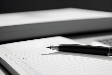 pen on notebook