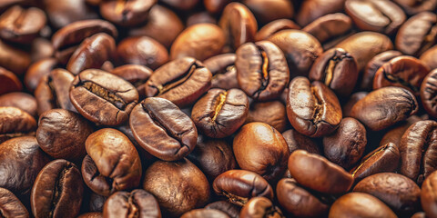 Dolly shot of aromatic roasted coffee beans in slow motion , coffee, beans, roasted, aroma, close-up, motion, dolly shot, slow