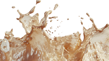 Soft brown liquid splash png background,