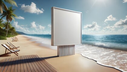 A large, plain white billboard with a clean and minimalist design, offering a versatile canvas for easy customization and editing.