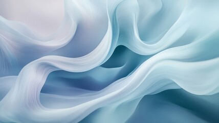 Obraz premium Abstract blue silk wave pattern, artistic background. Elegance and fluidity concept
