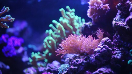 Obraz premium There is nothing more beautiful than a saltwater coral reef aquarium at home